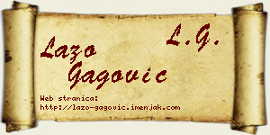 Lazo Gagović vizit kartica